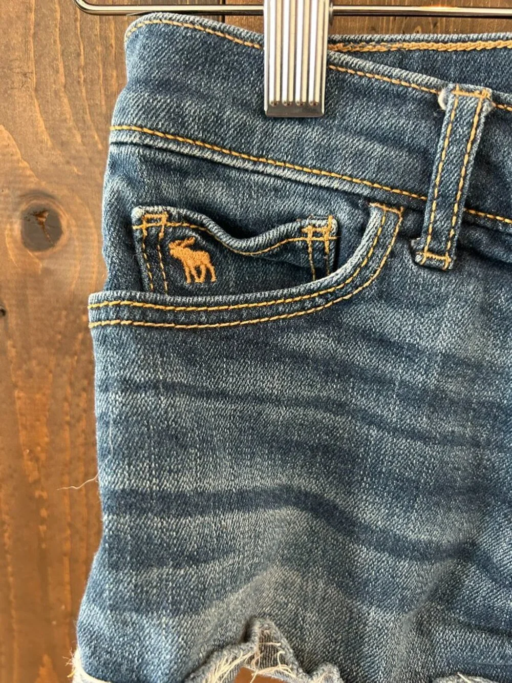 Abercrombie Kids Distressed Low-rise Cutoff Denim Jean Shorts Youth Size 12